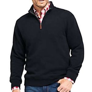 Mens' Black Quarter Zip Sweater